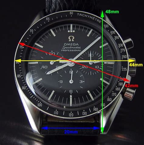 omega speedmaster width|omega speedmaster moonwatch dimensions.